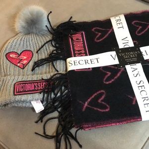 Victoria secret hat and scarf bundle